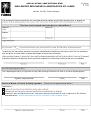 Form Dr-482hw - Application And Return For High-water Recharge Classification Of Lands
