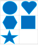 Circle/heart/star Shapes Template Printable pdf