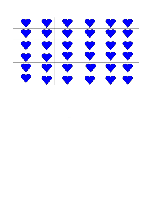 Blue Heart Template Printable pdf
