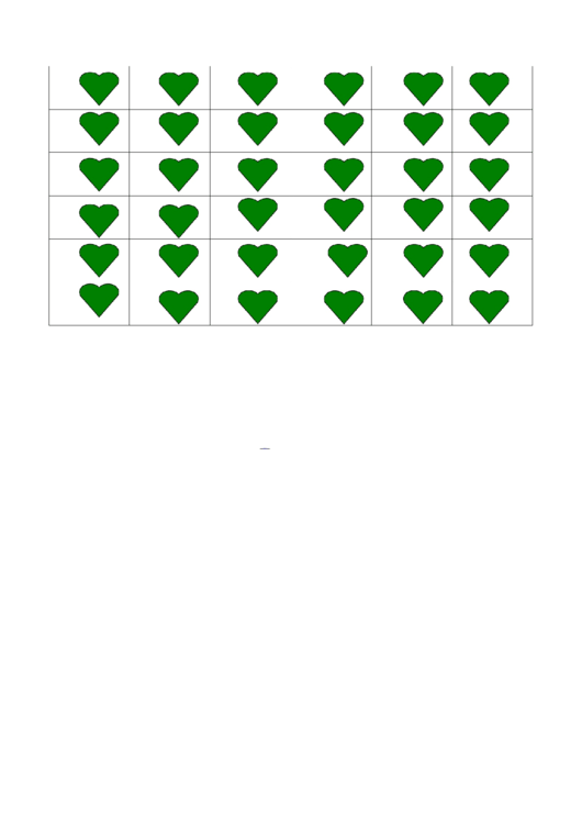 Green Heart Template Printable pdf
