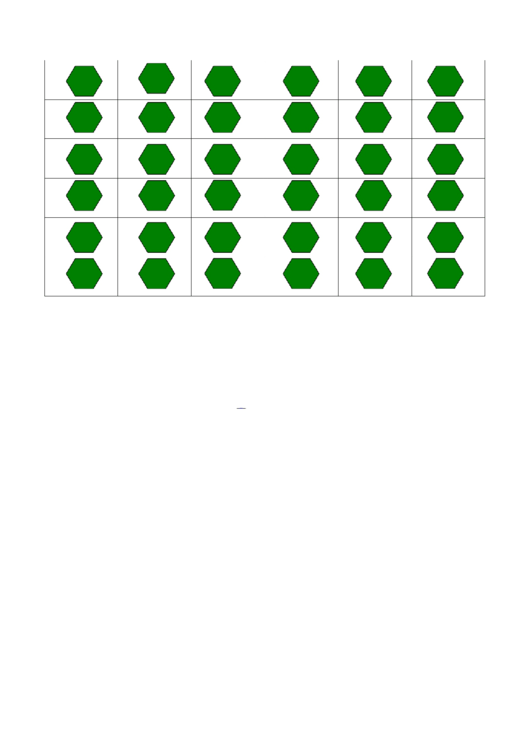 Green Hexagon Template Printable pdf