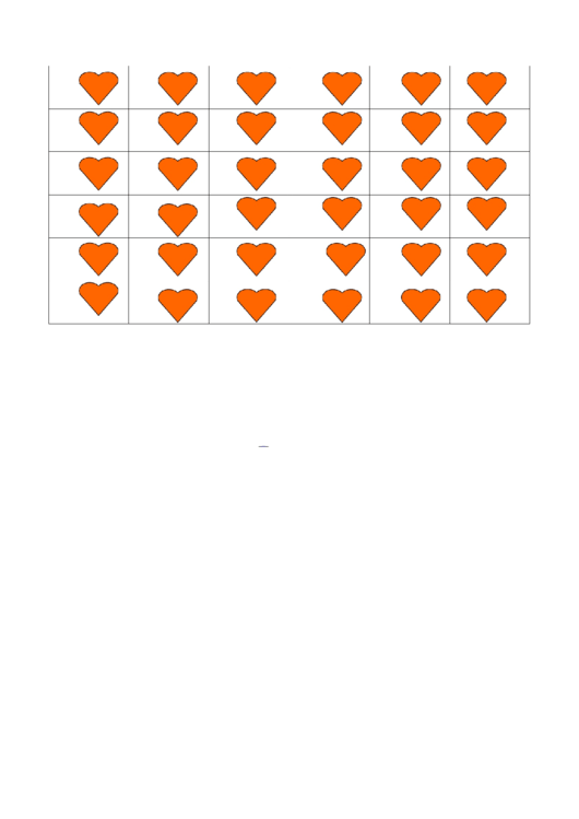 Orange Heart Template Printable pdf