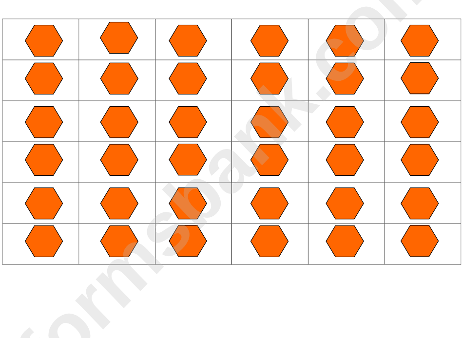 Orange Hexagon Template