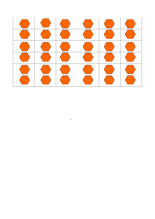 Orange Hexagon Template Printable pdf