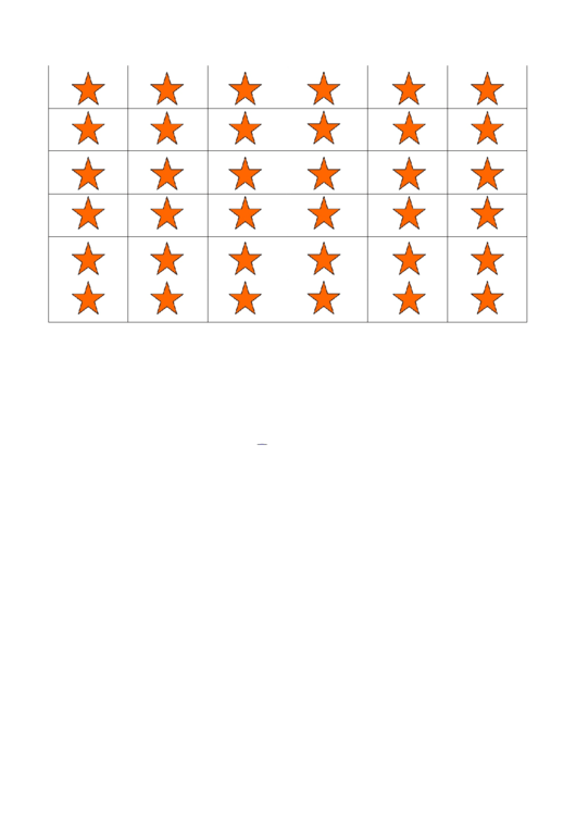 Orange Star Template Printable pdf