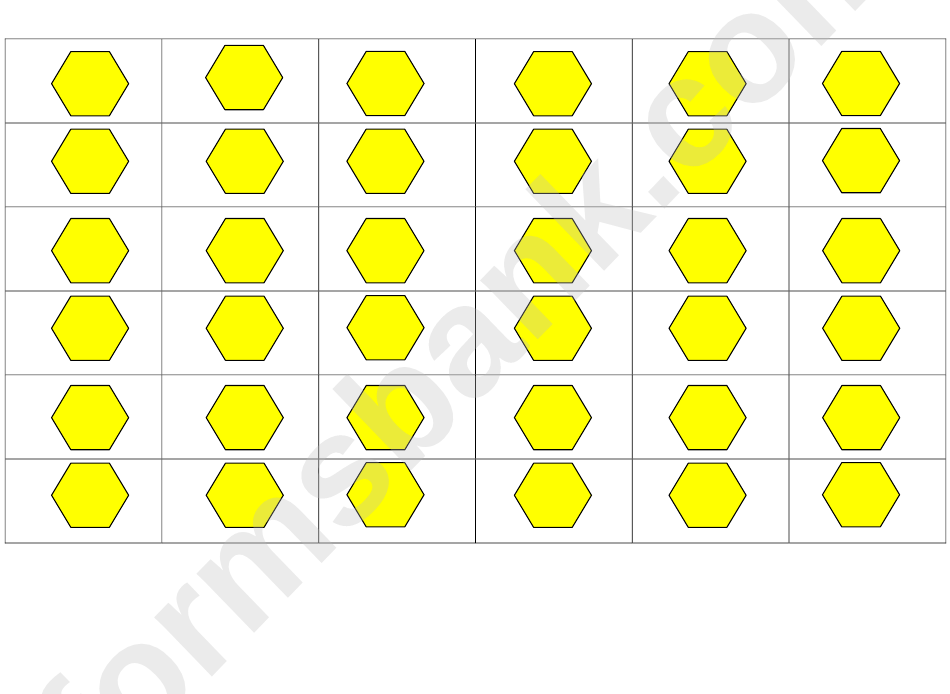 Yellow Hexagon Template