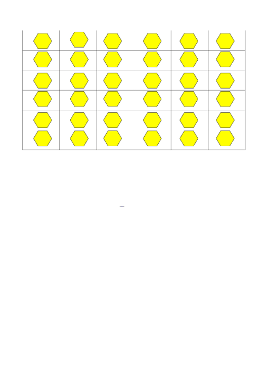 Yellow Hexagon Template Printable pdf