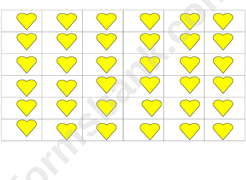 Yellow Heart Template