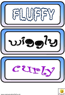 Calligrams Word Cards Template