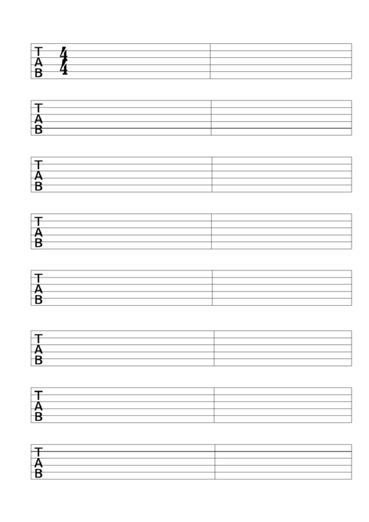 Guitar Large Blank Sheet Music Printable pdf