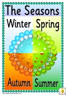 The Seasons Poster Template - Regular, With The Vector Illustration Of The Earth And Trees