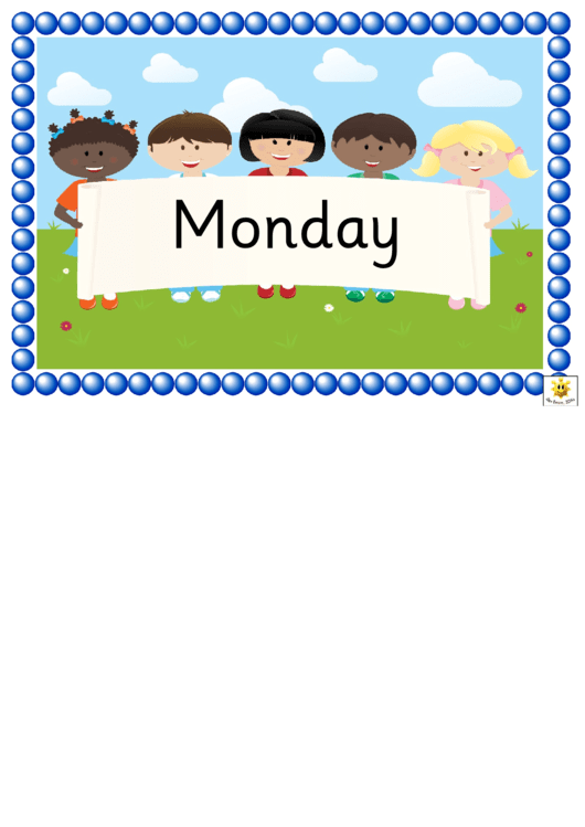 Months Word Cards Template - Regular, With Picture Of Happy Children Holding Poster On Nature Background Printable pdf