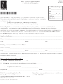 Form Dr-151 - Blind Person's Application For Certificate Of Exemption