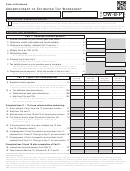 Form Ow-8-p - Underpayment Of Estimated Tax Worksheet - 2014