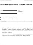 Form Wtw 9 - Welfare To Work Appraisal Appointment Letter