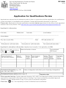 Form Rp-3006 - Application For Qualifications Review