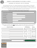 Azeds Tuition-out Form - Arizona Department Of Education