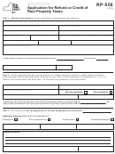 Form Rp-556 - Application For Refund Or Credit Of Real Property Taxes