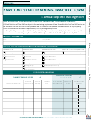 Part Time Staff Training Tracker Form - Arizona Department Of Education