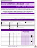 Director Training Tracker Form - Arizona Department Of Education