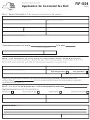 Form Rp-554 - Application For Corrected Tax Roll