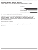 Form Soc 2300 - In-home Supportive Services Program Notice To Applicant Of Application Confirmation Number