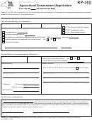Fillable Form Rp-305 - Agricultural Assessment Application Printable pdf