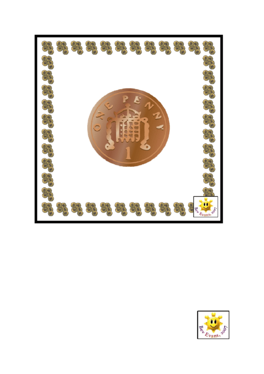 British Coins Play Money Template Printable pdf
