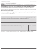 Form Hcs 9165 - Board Of Director Statement
