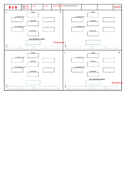 Fillable Soccer Formation Lineup Sheet 8v8 12121 printable pdf download