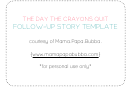 The Day The Crayons Quit - Follow-up Story Template