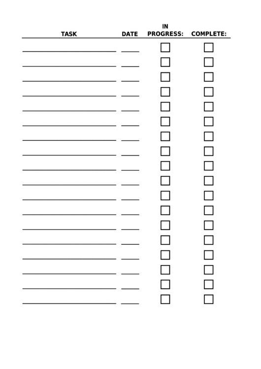 Progression Sheet Printable pdf