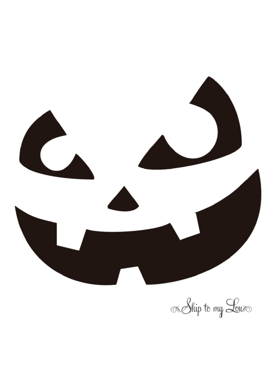 Evil Pumpkin Carving Template Printable pdf