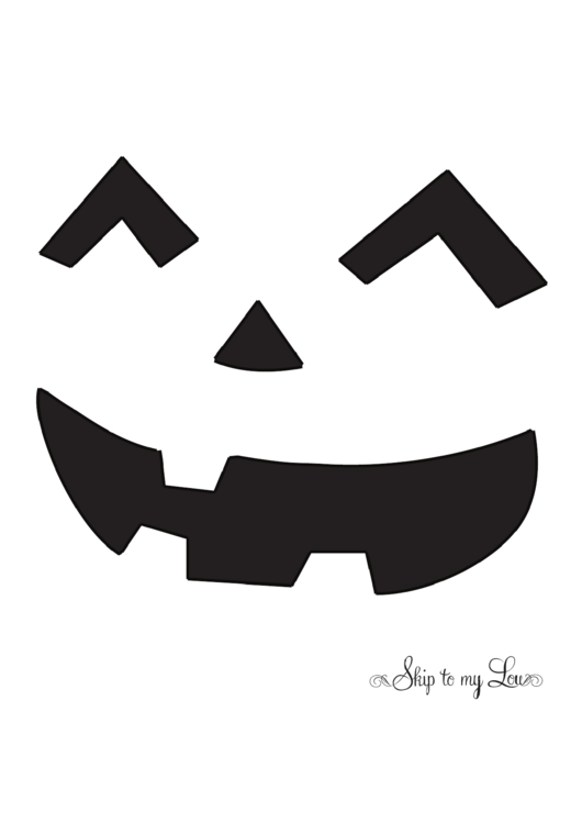 Happy Pumpkin Carving Template Printable pdf
