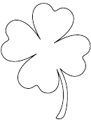 Large Four Leaf Clover Pattern Template