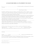 Guarantor Form As Attachment To Lease Template