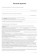 Roommate Agreement Template Printable pdf