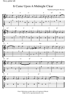 It Came Upon A Midnight Clear Guitar Sheet Music