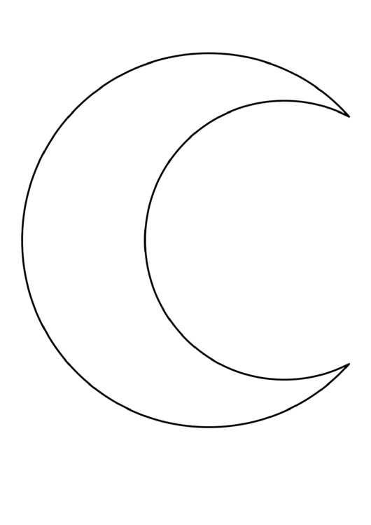 Crescent Moon Pattern Template Printable pdf