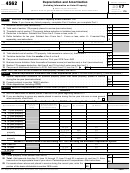 Fillable Form 4562 - Depreciation And Amortization - 2017 Printable pdf