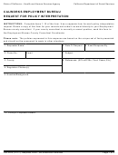 Form Cw 2222 - Calworks Employment Bureau - Request For Policy Interpretation