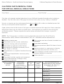 Form Cf 31 - Calfresh Supplemental Form For Special Medical Deductions