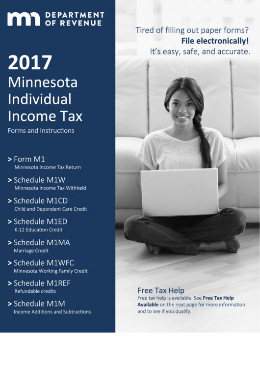 Minnesota Individual Income Tax Forms And Instructions - 2017 Printable pdf