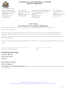 Ecf Form Declaration Of Technical Difficulties - United States District Court