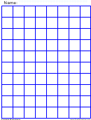 1 Inch Deep Blue Graph Paper