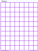 Purple 1 Inch Graph Paper