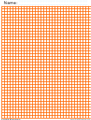1/4 Inch Orange Blank Graph Paper
