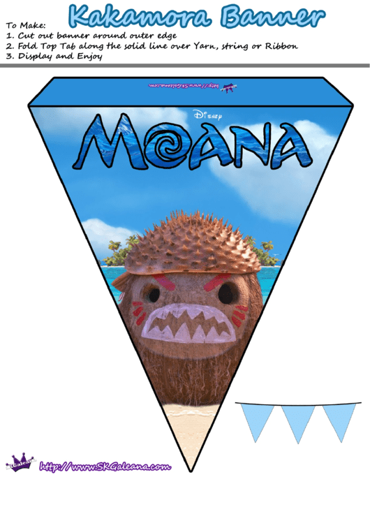 Moana Kakamora Banner Template Printable pdf