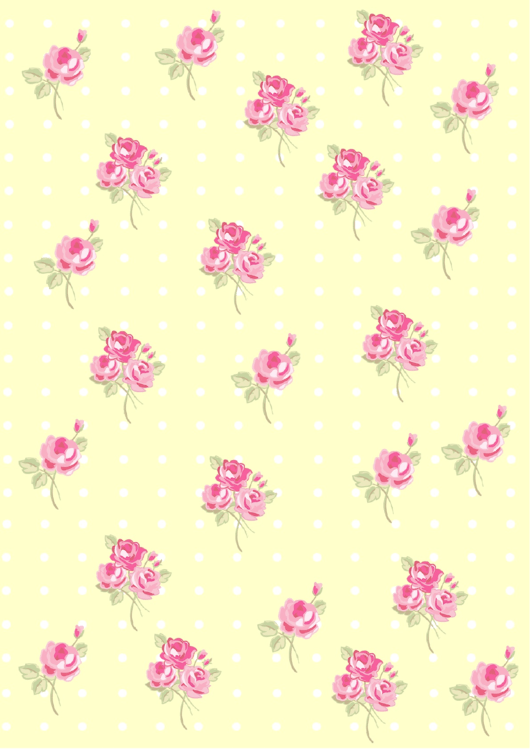 Pink Flower Pattern Template Printable pdf