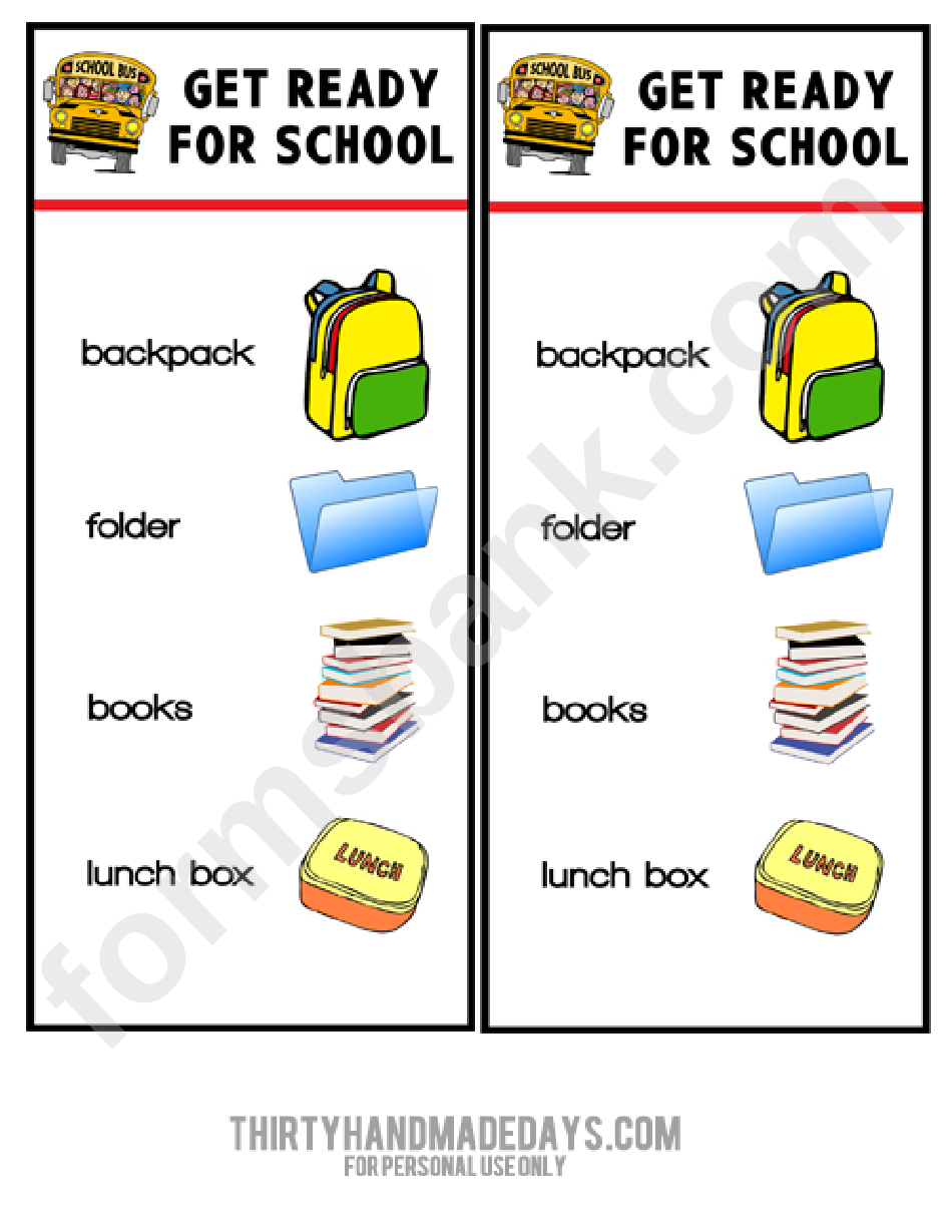 Get Ready For School Poster Template